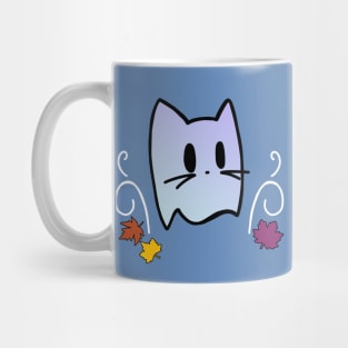 Cute and Spooky Ghost Kitty Cat Mug